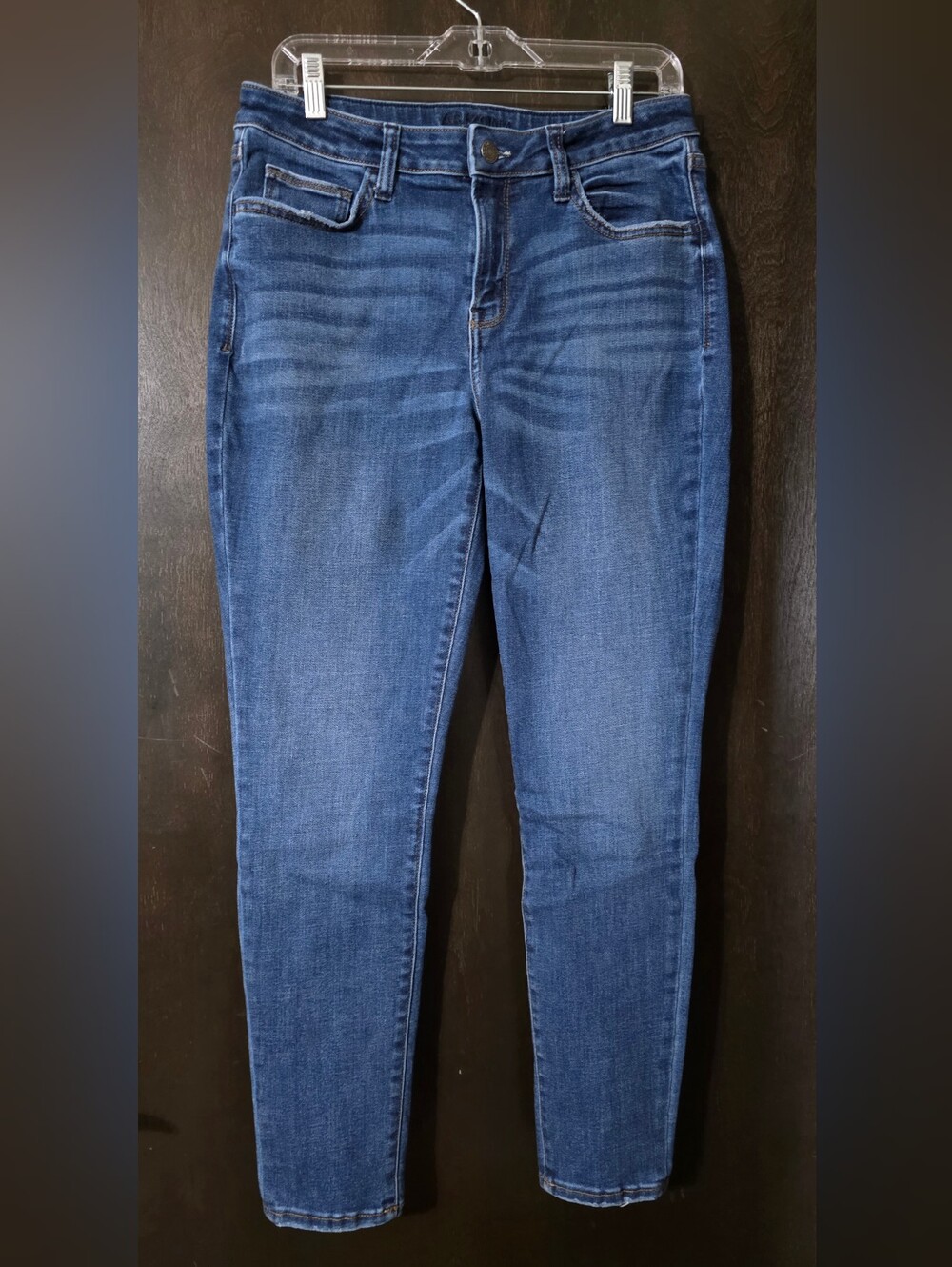 💢4For$20 Arizona Jean Company Mid-rise Skinny Jeans in Blue Whiskering Size 11